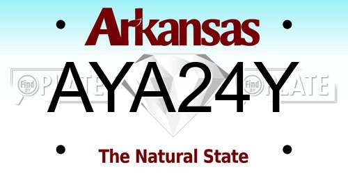 AYA24Y Arkansas License Plate