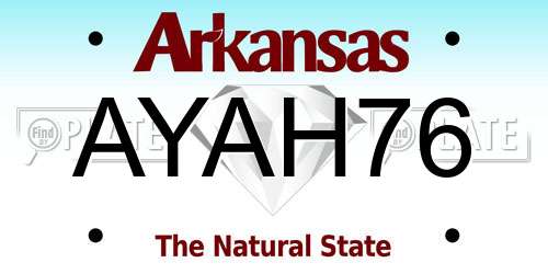 AYAH76 Arkansas License Plate