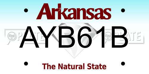 AYB61B Arkansas License Plate