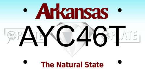 AYC46T Arkansas License Plate