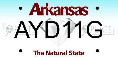 AYD11G Arkansas License Plate