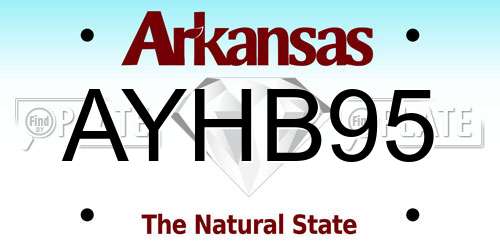 AYHB95 Arkansas License Plate