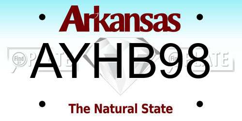 AYHB98 Arkansas License Plate