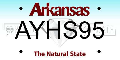 AYHS95 Arkansas License Plate