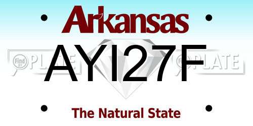 AYI27F Arkansas License Plate