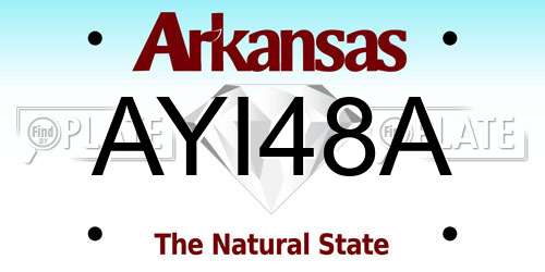 AYI48A Arkansas License Plate