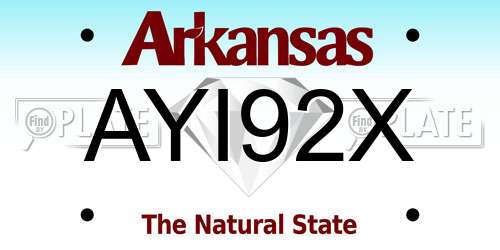 AYI92X Arkansas License Plate