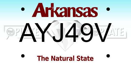 AYJ49V Arkansas License Plate