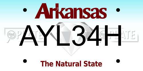 AYL34H Arkansas License Plate