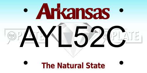 AYL52C Arkansas License Plate