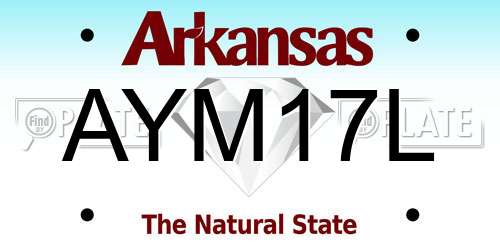 AYM17L Arkansas License Plate