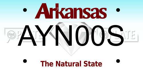 AYN00S Arkansas License Plate