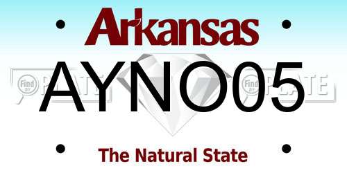 AYNO05 Arkansas License Plate