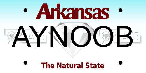 AYNOOB Arkansas License Plate