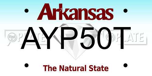 AYP50T Arkansas License Plate