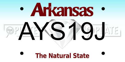 AYS19J Arkansas License Plate