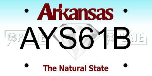 AYS61B Arkansas License Plate