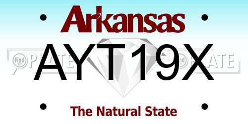 AYT19X Arkansas License Plate