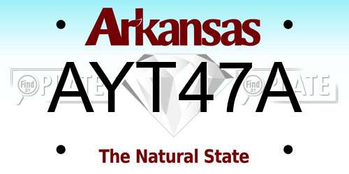 AYT47A Arkansas License Plate