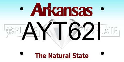 AYT62I Arkansas License Plate