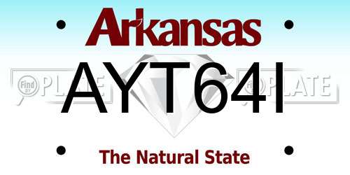 AYT64I Arkansas License Plate