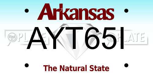 AYT65I Arkansas License Plate