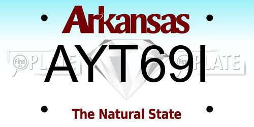 AYT69I Arkansas License Plate