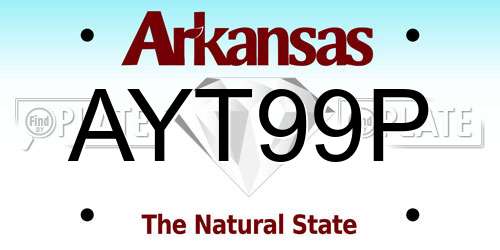 AYT99P Arkansas License Plate