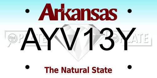 AYV13Y Arkansas License Plate