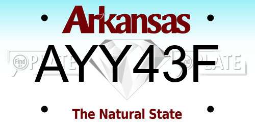 AYY43F Arkansas License Plate