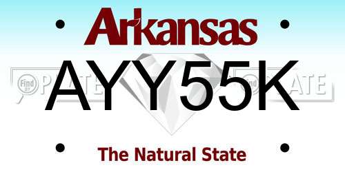AYY55K Arkansas License Plate