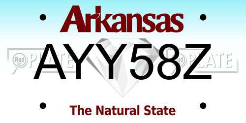 AYY58Z Arkansas License Plate