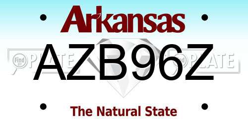 AZB96Z Arkansas License Plate