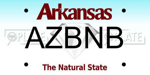 AZBNB Arkansas License Plate