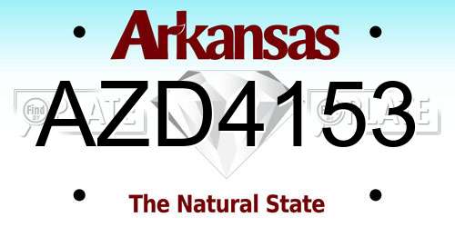 AZD4153 Arkansas License Plate