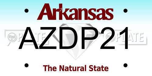 AZDP21 Arkansas License Plate