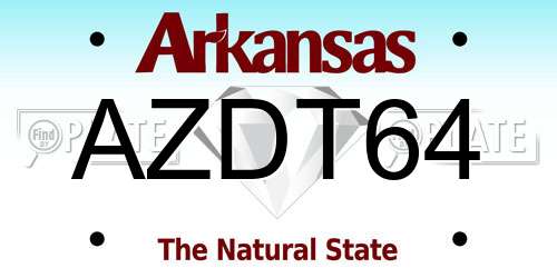AZDT64 Arkansas License Plate