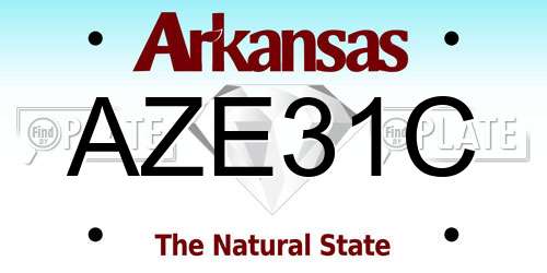 AZE31C Arkansas License Plate