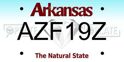 AZF19Z Arkansas License Plate