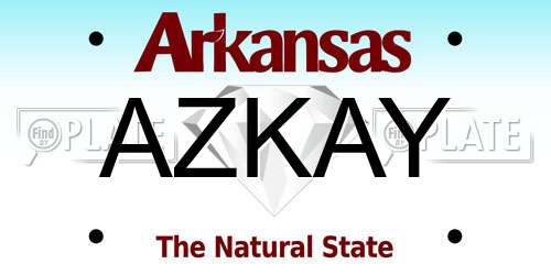 AZKAY Arkansas License Plate