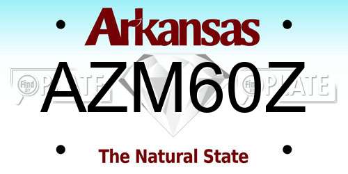 AZM60Z Arkansas License Plate