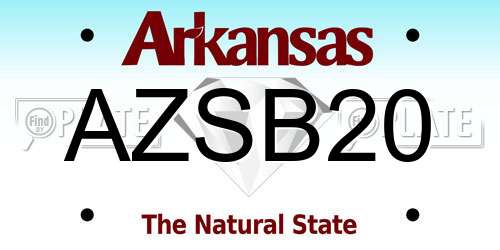 AZSB20 Arkansas License Plate
