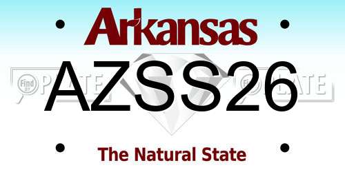 AZSS26 Arkansas License Plate