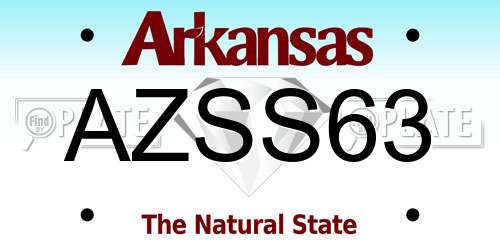 AZSS63 Arkansas License Plate