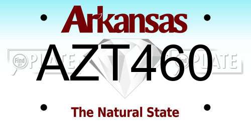 AZT460 Arkansas License Plate
