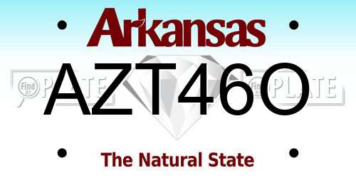 AZT46O Arkansas License Plate