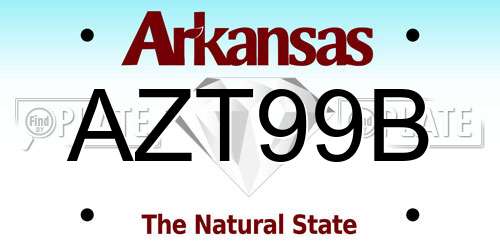 AZT99B Arkansas License Plate