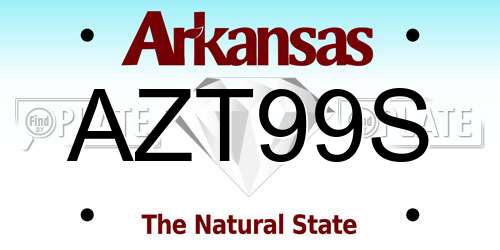 AZT99S Arkansas License Plate
