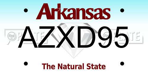 AZXD95 Arkansas License Plate