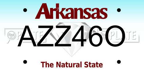 AZZ46O Arkansas License Plate